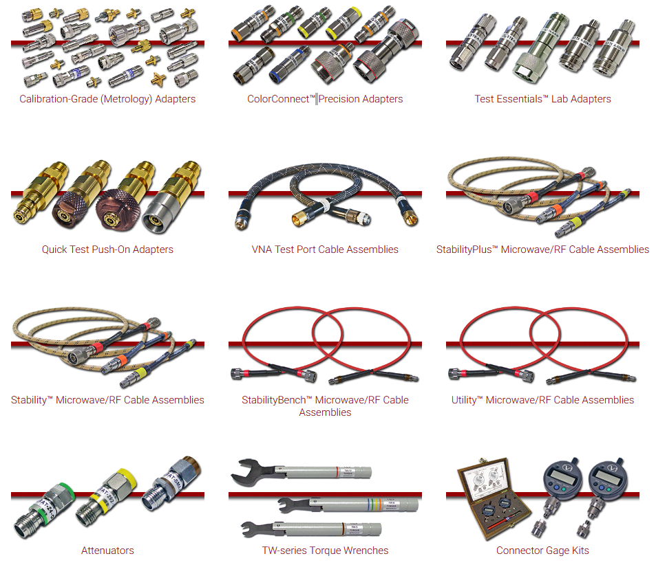 Maury Microwave precision adapters attenuators cables